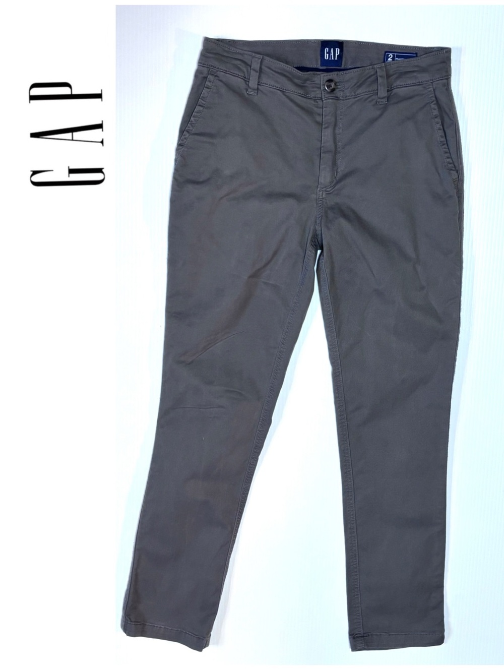 GAP Relaxed Girlfriend Chino Pants Grey 2